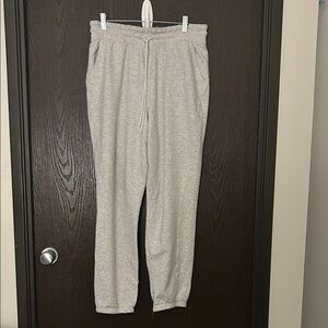 FLX Women Lt. Gray Luxury Soft Wander Elastic Waist Joggers Sweatpants.M